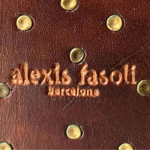 NWOT ALEXIS FASOLI Barcelona Brown Leather Belt 32"- 37" - Picture 4 of 10